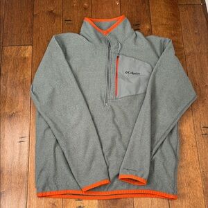 Columbia Charcoal and Tangerine Fleece Jacket